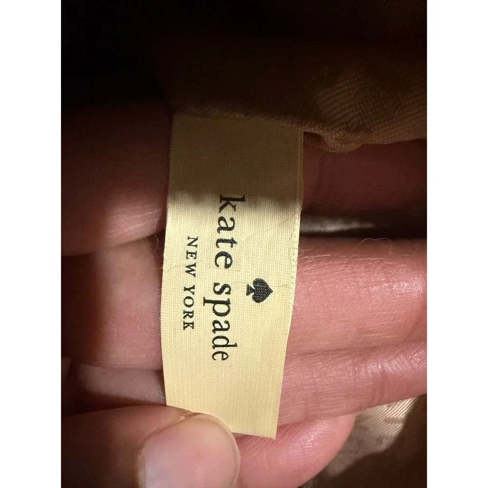 Kate Spade pebbled leather shoulder bag cognac brown gold hardware‎